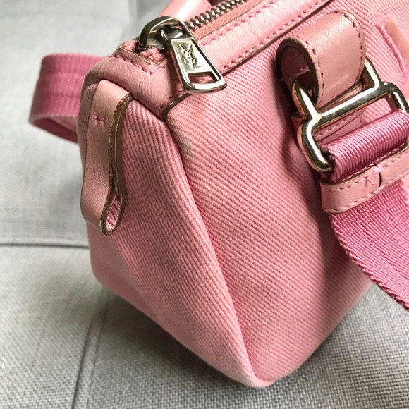 YSL Yves Saint Laurent Vintage Iconic Logo Canvas Small Bag - Picture 8 of 8